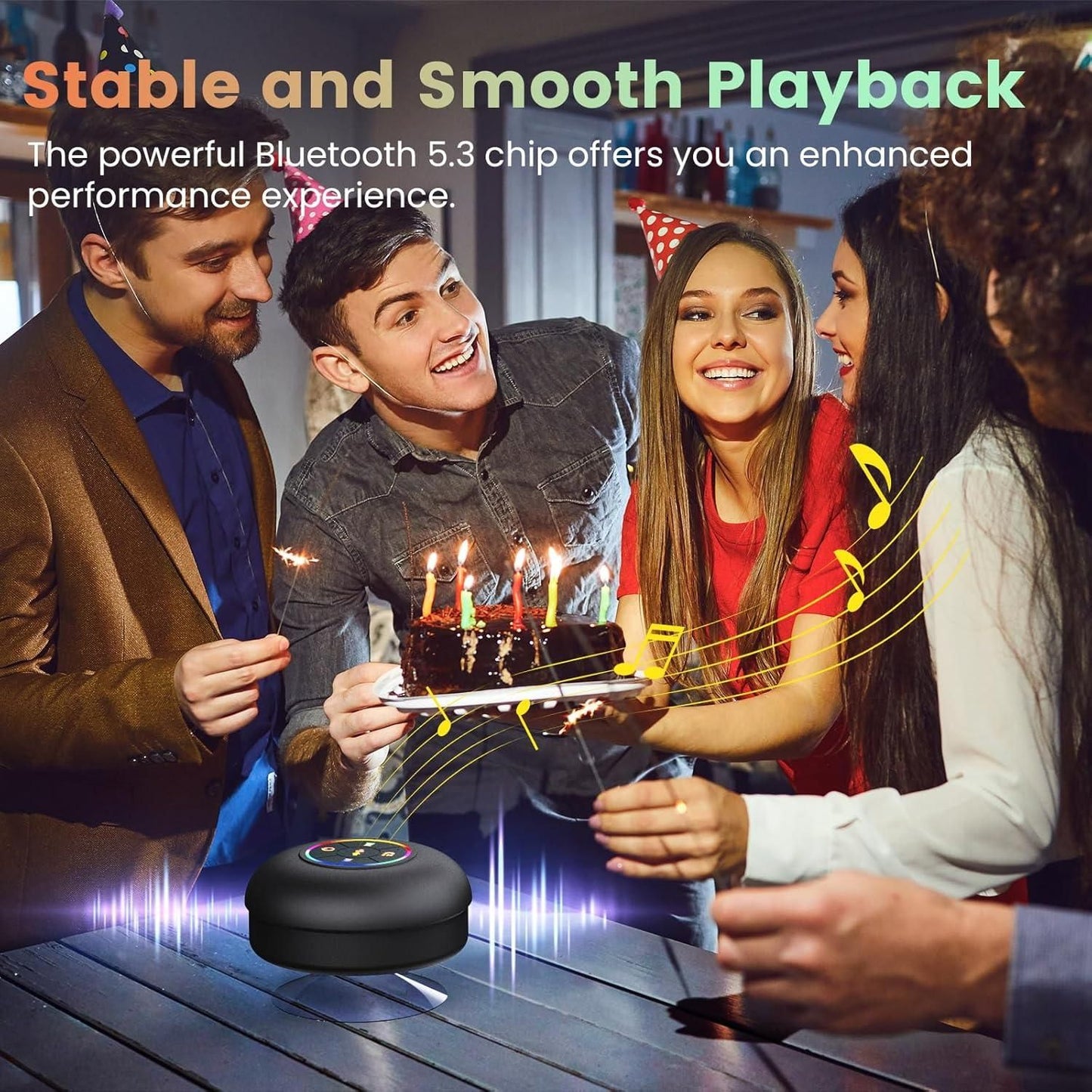 AquaGrip Waterproof Bluetooth Speaker